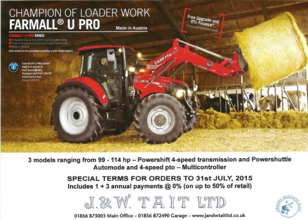 Farmall U Pro - Special terms on orders upto the 31st July